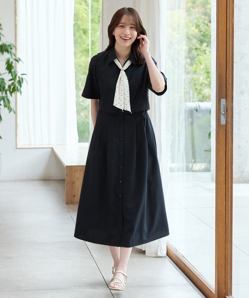 Honeys(ハニーズ)の「シャツワンピース(ワンピース・レディース・ホワイト系その他/グリーン系その他/ネイビー・S/M/LL/L)」の5枚目の写真