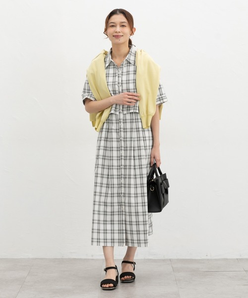 Honeys(ハニーズ)の「シャツワンピース(ワンピース・レディース・ホワイト系その他/グリーン系その他/ネイビー・S/M/LL/L)」の8枚目の写真