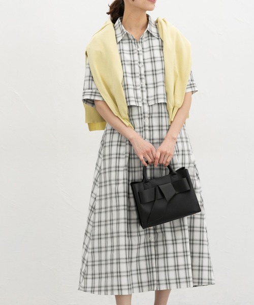 Honeys(ハニーズ)の「シャツワンピース(ワンピース・レディース・ホワイト系その他/グリーン系その他/ネイビー・S/M/LL/L)」の10枚目の写真