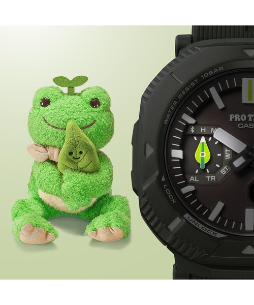PRO TREK（プロトレック）の「PRO TREK×日本自然保護協会×かえるのピクルスコラボレーションモデル / Hiker Line / PRJ-B001NJ-3JR（アナログ腕時計・メンズ・ダークグリーン・FREE）」の7枚目の写真