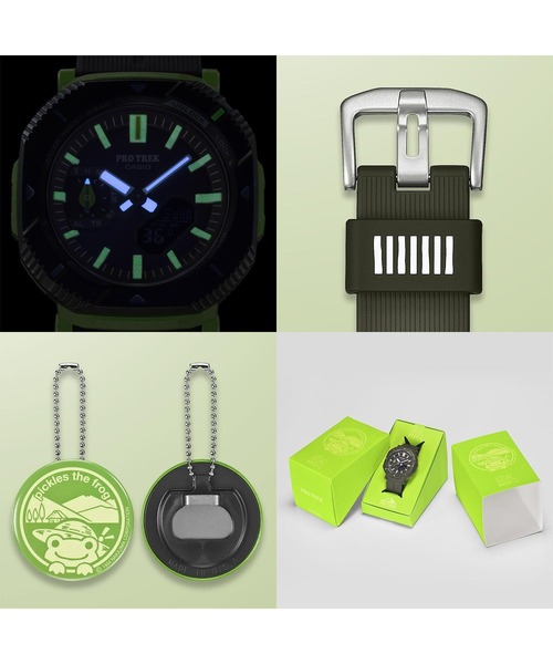 PRO TREK（プロトレック）の「PRO TREK×日本自然保護協会×かえるのピクルスコラボレーションモデル / Hiker Line / PRJ-B001NJ-3JR（アナログ腕時計・メンズ・ダークグリーン・FREE）」の8枚目の写真