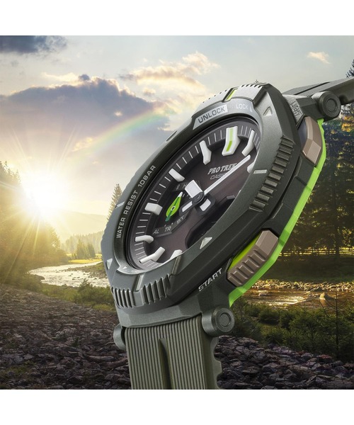 PRO TREK（プロトレック）の「PRO TREK×日本自然保護協会×かえるのピクルスコラボレーションモデル / Hiker Line / PRJ-B001NJ-3JR（アナログ腕時計・メンズ・ダークグリーン・FREE）」の10枚目の写真