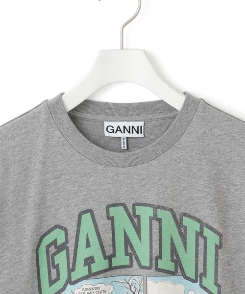 GANNI（ガニー）の「【GANNI(ガニー)】Basic Cotton Jersey Bear Comic Teddy（Tシャツ/カットソー・レディース・チャコールグレー/グレー・S）」の10枚目の写真