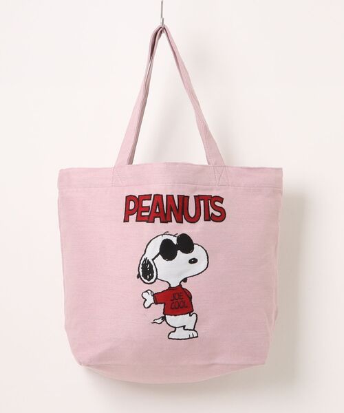PEANUTS（ピーナッツ）の「PEANUTS ジャガードトートバッグ（トートバッグ・レディース・スミクロ/オレンジ/イエロー/アイボリー/ブラック/ブルー/ピンク・FREE）」の14枚目の写真