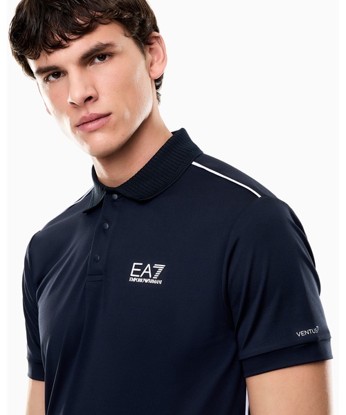 EMPORIO ARMANI EA7(エンポリオアルマーニイーエーセブン)の「【エンポリオ アルマーニ EA7】Tennis Pro ポロシャツ VENTUS7テクニカルファブリック(ポロシャツ・メンズ・ネイビー/ホワイト/ブルー・XX-LARGE/X-LARGE/SMALL/LARGE/MEDIUM)」の5枚目の写真