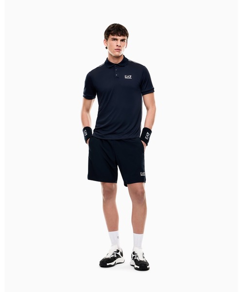 EMPORIO ARMANI EA7(エンポリオアルマーニイーエーセブン)の「【エンポリオ アルマーニ EA7】Tennis Pro ポロシャツ VENTUS7テクニカルファブリック(ポロシャツ・メンズ・ネイビー/ホワイト/ブルー・XX-LARGE/X-LARGE/SMALL/LARGE/MEDIUM)」の6枚目の写真