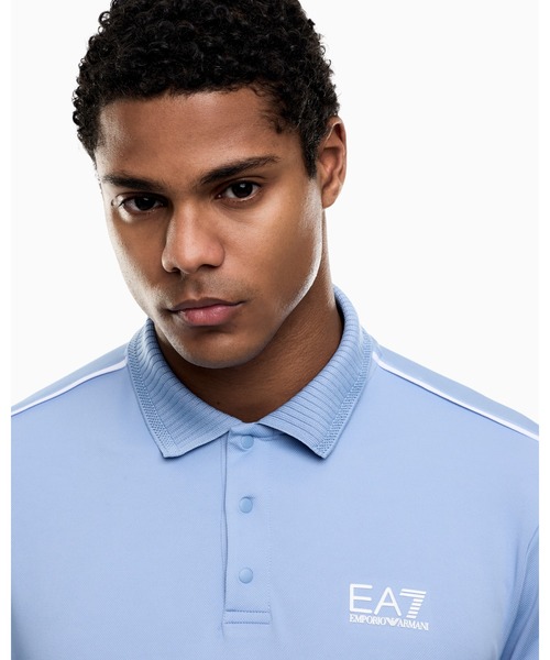EMPORIO ARMANI EA7(エンポリオアルマーニイーエーセブン)の「【エンポリオ アルマーニ EA7】Tennis Pro ポロシャツ VENTUS7テクニカルファブリック(ポロシャツ・メンズ・ネイビー/ホワイト/ブルー・XX-LARGE/X-LARGE/SMALL/LARGE/MEDIUM)」の9枚目の写真