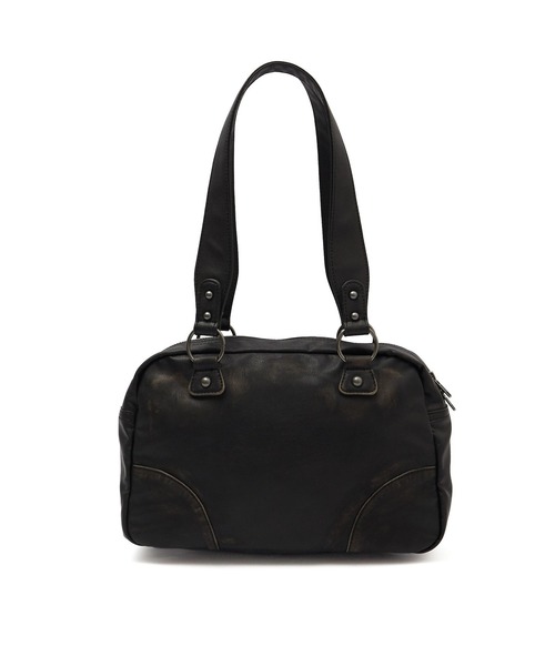 X-girl(エックスガール)の「METAL LOGO PLATE FAUX LEATHER HANDBAG(ハンドバッグ・レディース・ブラック/ホワイト・ONE SIZE)」の5枚目の写真
