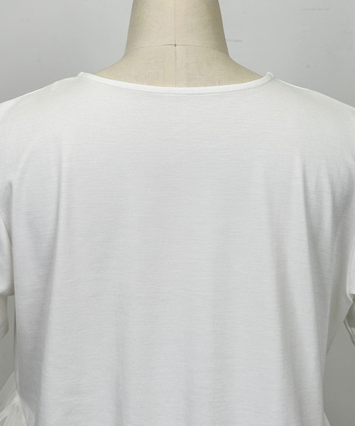 Lo-Fi(ローファイ)の「【WEB限定】切り替えフリルプルオーバー(Tシャツ/カットソー・レディース・チャコールグレー/オフホワイト・M)」の18枚目の写真