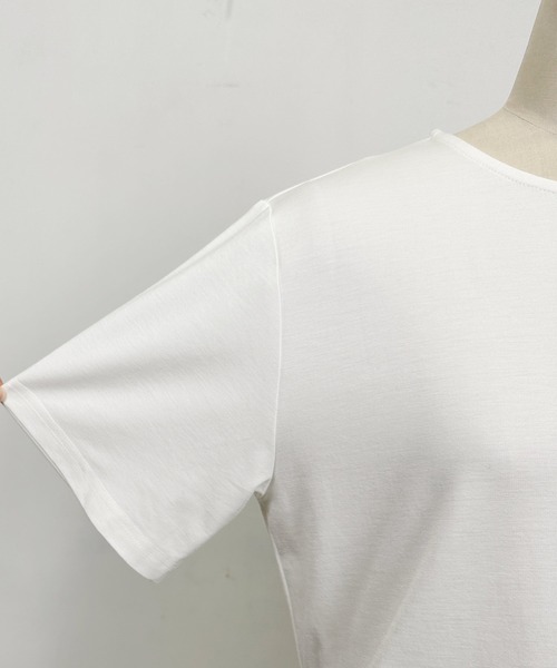 Lo-Fi(ローファイ)の「【WEB限定】切り替えフリルプルオーバー(Tシャツ/カットソー・レディース・チャコールグレー/オフホワイト・M)」の19枚目の写真