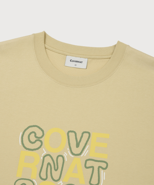 COVERNAT（カバーナット）の「タイポグリッドグラフィックTシャツダスティイエロー（Tシャツ/カットソー・メンズ・その他・SMALL/MEDIUM/LARGE/X-LARGE/X-SMALL）」の7枚目の写真