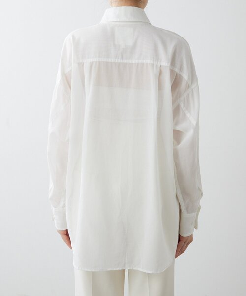 Drawing Numbers（ドローイング ナンバーズ）の「【Drawing Numbers】コットンシースルーブラウス（シャツ/ブラウス・レディース・ブラック/ブラウン/ホワイト・38）」の18枚目の写真