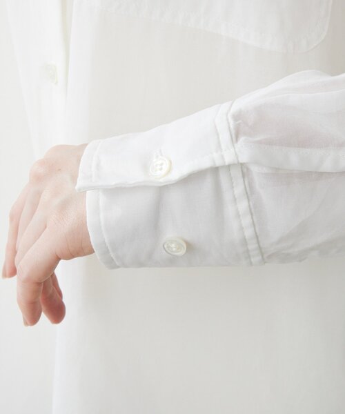 Drawing Numbers（ドローイング ナンバーズ）の「【Drawing Numbers】コットンシースルーブラウス（シャツ/ブラウス・レディース・ブラック/ブラウン/ホワイト・38）」の20枚目の写真