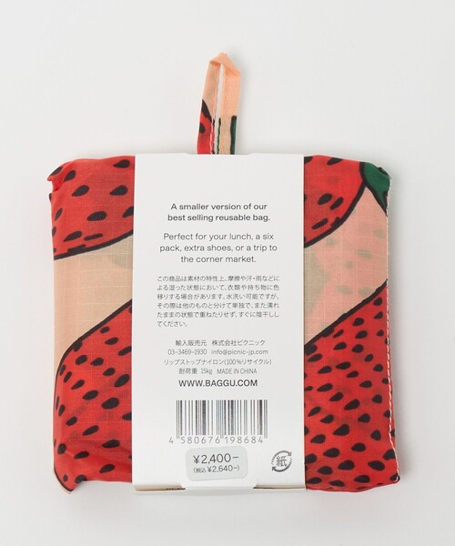 BAGGU(バグー)の「【WEB限定】<BAGGU>BABY / ストロベリー / キッズ(エコバッグ/サブバッグ・キッズ・レッド・FREE)」の13枚目の写真