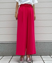 リラックス麻ライクワイドパンツ