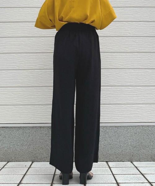 Q(キュー)の「リラックス麻ライクワイドパンツ(その他パンツ・レディース・アイボリー/ブラック/ピンク・MEDIUM)」の20枚目の写真