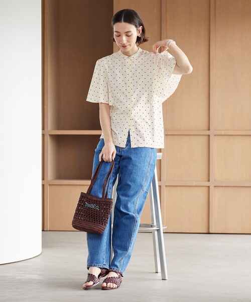 BEAUTY&YOUTH UNITED ARROWS(ビューティーアンドユースユナイテッドアローズ)の「【WEB限定】ドット フリルスリーブブラウス ウォッシャブル(シャツ/ブラウス・レディース・オフホワイト/ブラック/ライム・FREE)」の7枚目の写真