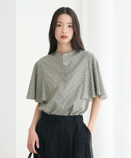 BEAUTY&YOUTH UNITED ARROWS(ビューティーアンドユースユナイテッドアローズ)の「【WEB限定】ドット フリルスリーブブラウス ウォッシャブル(シャツ/ブラウス・レディース・オフホワイト/ブラック/ライム・FREE)」の11枚目の写真