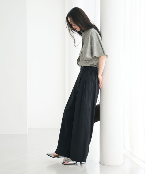 BEAUTY&YOUTH UNITED ARROWS(ビューティーアンドユースユナイテッドアローズ)の「【WEB限定】ドット フリルスリーブブラウス ウォッシャブル(シャツ/ブラウス・レディース・オフホワイト/ブラック/ライム・FREE)」の15枚目の写真