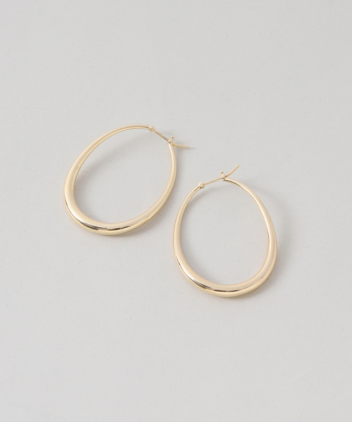 Lilas（リラ）の「《WEB限定》【SAMH by LILAS】ウェーブフープピアスK18GP（両耳）（ピアス（両耳用）・レディース・ゴールド・FREE）」の8枚目の写真