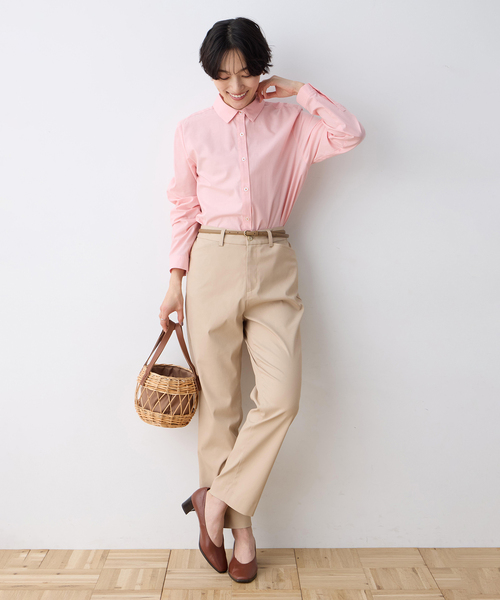 DECOY SINCE 1981（デコイシンスイチキュウハチイチ）の「レギュラーカラーシャツブラウス【綿100％・シワになりにくい】（シャツ/ブラウス・レディース・ブルー/ピンク/ネイビー・9号/11号/13号/15号/17号）」の14枚目の写真