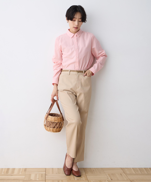 DECOY SINCE 1981（デコイシンスイチキュウハチイチ）の「レギュラーカラーシャツブラウス【綿100％・シワになりにくい】（シャツ/ブラウス・レディース・ブルー/ピンク/ネイビー・9号/11号/13号/15号/17号）」の15枚目の写真