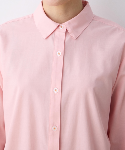 DECOY SINCE 1981（デコイシンスイチキュウハチイチ）の「レギュラーカラーシャツブラウス【綿100％・シワになりにくい】（シャツ/ブラウス・レディース・ブルー/ピンク/ネイビー・9号/11号/13号/15号/17号）」の16枚目の写真