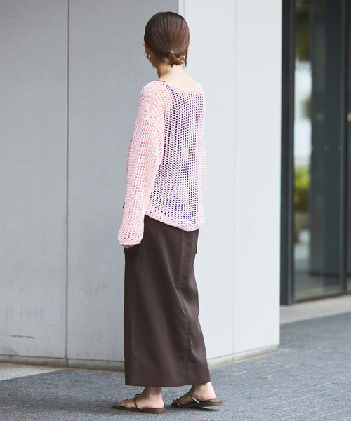 IENA（イエナ）の「ハイツイストペンシルロングスカート（スカート・レディース・ブラウン/ネイビー・34/38/36）」の12枚目の写真