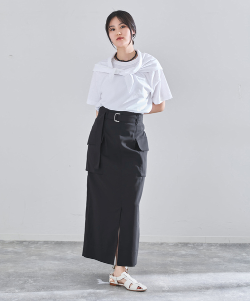 IENA（イエナ）の「ハイツイストペンシルロングスカート（スカート・レディース・ブラウン/ネイビー・34/38/36）」の20枚目の写真