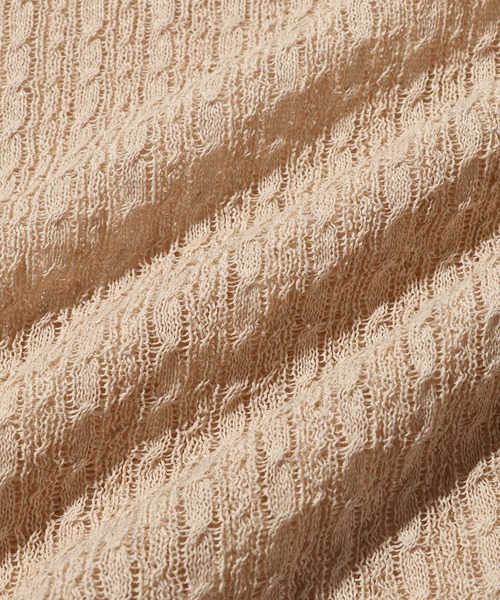 ADAM ET ROPE'(アダムエロペ)の「ペーパーミックス シアーニット シャツ カーディガン / ロングシーズン着用可能(カーディガン/ボレロ・メンズ・ブラック/ベージュ系その他/チャコールグレー・L/M)」の12枚目の写真