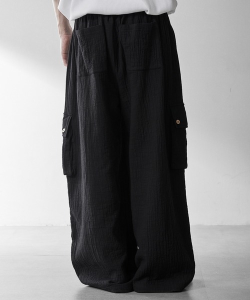 RUUBON（ルーボン）の「【RUUBON】soft texture cargo pants  /  ソフトテクスチャーカーゴパンツ（カーゴパンツ・メンズ・ブラック/カーキ・S/L/M）」の6枚目の写真
