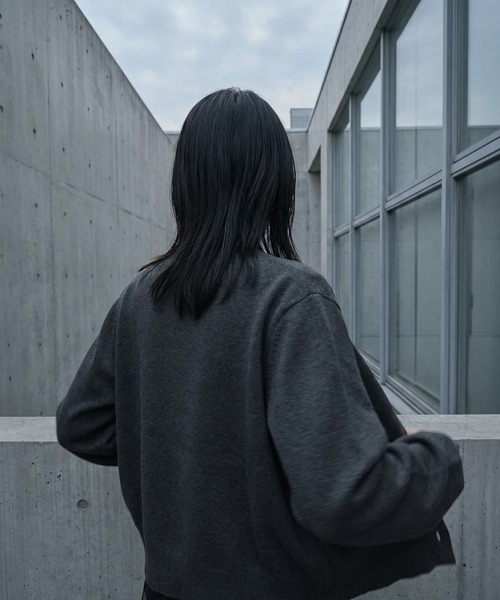 STYLE DELI(スタイルデリ)の「【BLK001】リサイクルポリニュアンス釦カーディガン(カーディガン/ボレロ・レディース・杢グレー/チャコールグレー・FREE)」の10枚目の写真