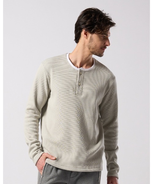 wjk(ダヴルジェイケイ)の「back boa thermal henley L/S(Tシャツ/カットソー・メンズ・ブラック/ライトグレー/ホワイト・X-LARGE/LARGE/MEDIUM/SMALL)」の10枚目の写真