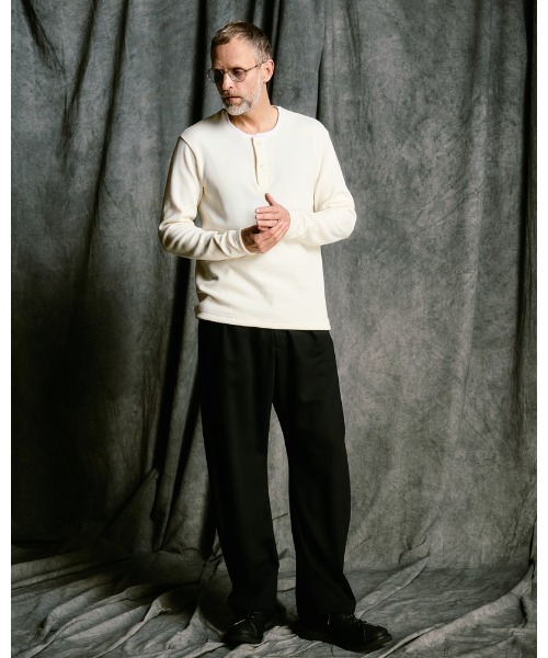 wjk(ダヴルジェイケイ)の「back boa thermal henley L/S(Tシャツ/カットソー・メンズ・ブラック/ライトグレー/ホワイト・X-LARGE/LARGE/MEDIUM/SMALL)」の19枚目の写真