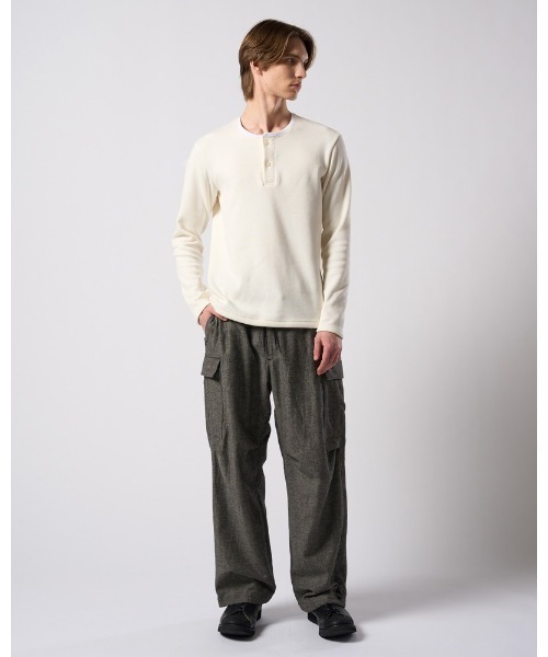 wjk(ダヴルジェイケイ)の「back boa thermal henley L/S(Tシャツ/カットソー・メンズ・ブラック/ライトグレー/ホワイト・X-LARGE/LARGE/MEDIUM/SMALL)」の22枚目の写真