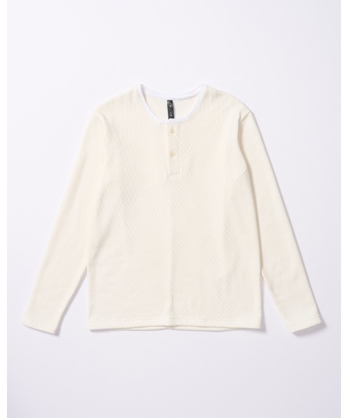 wjk(ダヴルジェイケイ)の「back boa thermal henley L/S(Tシャツ/カットソー・メンズ・ブラック/ライトグレー/ホワイト・X-LARGE/LARGE/MEDIUM/SMALL)」の4枚目の写真