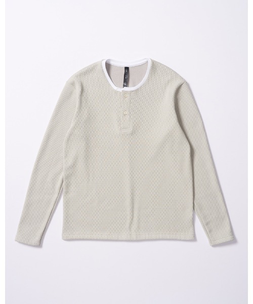 wjk(ダヴルジェイケイ)の「back boa thermal henley L/S(Tシャツ/カットソー・メンズ・ブラック/ライトグレー/ホワイト・X-LARGE/LARGE/MEDIUM/SMALL)」の8枚目の写真