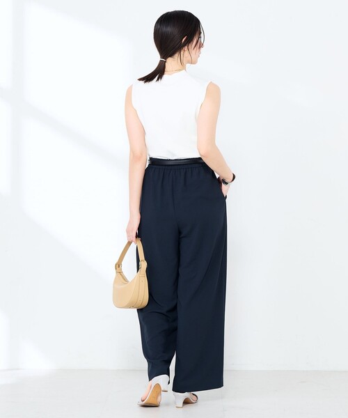 NOLLEY’S Sophi(ノーリーズソフィ)の「《手洗い可能》マルチファンクションハイネックノースリーブプルオーバー(ニット/セーター・レディース・オレンジ/ライトグリーン/ホワイト/ブラック/カーキ・38)」の20枚目の写真