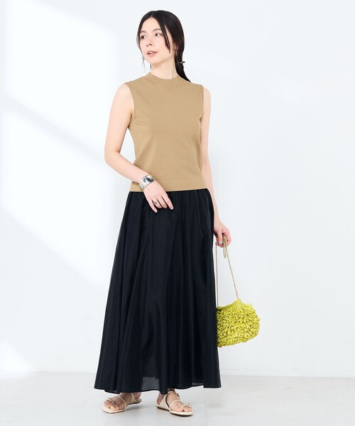 NOLLEY’S Sophi（ノーリーズソフィ）の「《手洗い可能》マルチファンクションハイネックノースリーブプルオーバー（ニット/セーター・レディース・オレンジ/ライトグリーン/ホワイト/ブラック/カーキ・38）」の15枚目の写真