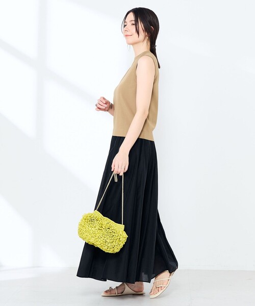 NOLLEY’S Sophi（ノーリーズソフィ）の「《手洗い可能》マルチファンクションハイネックノースリーブプルオーバー（ニット/セーター・レディース・オレンジ/ライトグリーン/ホワイト/ブラック/カーキ・38）」の17枚目の写真