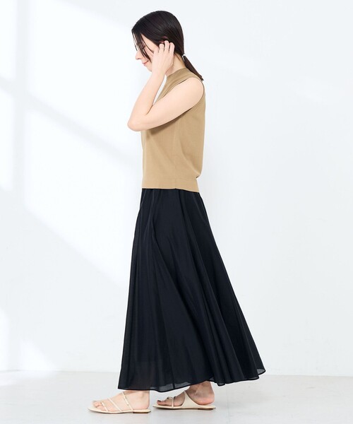 NOLLEY’S Sophi（ノーリーズソフィ）の「《手洗い可能》マルチファンクションハイネックノースリーブプルオーバー（ニット/セーター・レディース・オレンジ/ライトグリーン/ホワイト/ブラック/カーキ・38）」の18枚目の写真