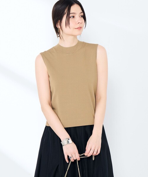 NOLLEY’S Sophi（ノーリーズソフィ）の「《手洗い可能》マルチファンクションハイネックノースリーブプルオーバー（ニット/セーター・レディース・オレンジ/ライトグリーン/ホワイト/ブラック/カーキ・38）」の20枚目の写真