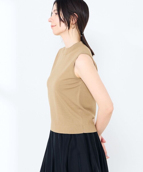 NOLLEY’S Sophi（ノーリーズソフィ）の「《手洗い可能》マルチファンクションハイネックノースリーブプルオーバー（ニット/セーター・レディース・オレンジ/ライトグリーン/ホワイト/ブラック/カーキ・38）」の21枚目の写真