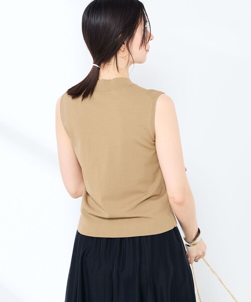 NOLLEY’S Sophi（ノーリーズソフィ）の「《手洗い可能》マルチファンクションハイネックノースリーブプルオーバー（ニット/セーター・レディース・オレンジ/ライトグリーン/ホワイト/ブラック/カーキ・38）」の22枚目の写真