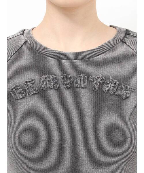 GYDA(ジェイダ)の「GEMYNTAR patchブリーチトップス(Tシャツ/カットソー・レディース・ライトブルー/ブラック・FREE)」の16枚目の写真
