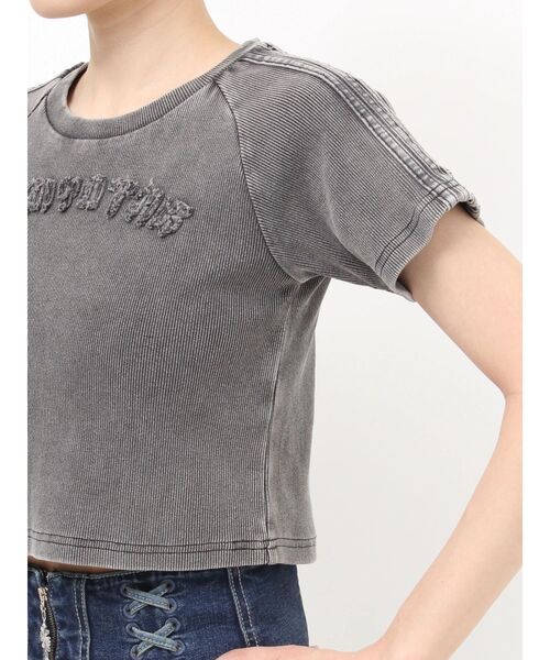 GYDA(ジェイダ)の「GEMYNTAR patchブリーチトップス(Tシャツ/カットソー・レディース・ライトブルー/ブラック・FREE)」の17枚目の写真
