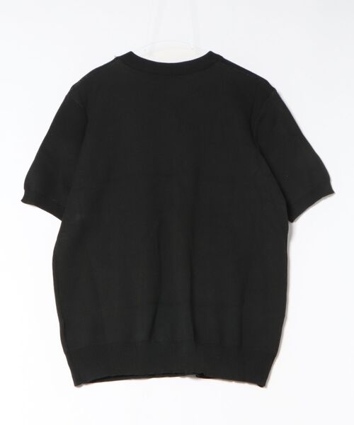 FreeZone(フリーゾーン)の「ジャカードアート柄半袖ニットプルオーバー(Tシャツ/カットソー・メンズ・ブラック/ホワイト・F)」の3枚目の写真