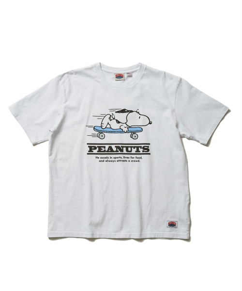 NutmegMills（ナツメグミルズ）の「【NUTMEG/ナツメグ】　PeanutsスケボーＴ（Tシャツ/カットソー・メンズ・チャコール/ブラック/ネイビー/グレー/ホワイト・LL/M/L）」の2枚目の写真