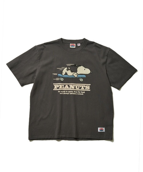 NutmegMills（ナツメグミルズ）の「【NUTMEG/ナツメグ】　PeanutsスケボーＴ（Tシャツ/カットソー・メンズ・チャコール/ブラック/ネイビー/グレー/ホワイト・LL/M/L）」の5枚目の写真