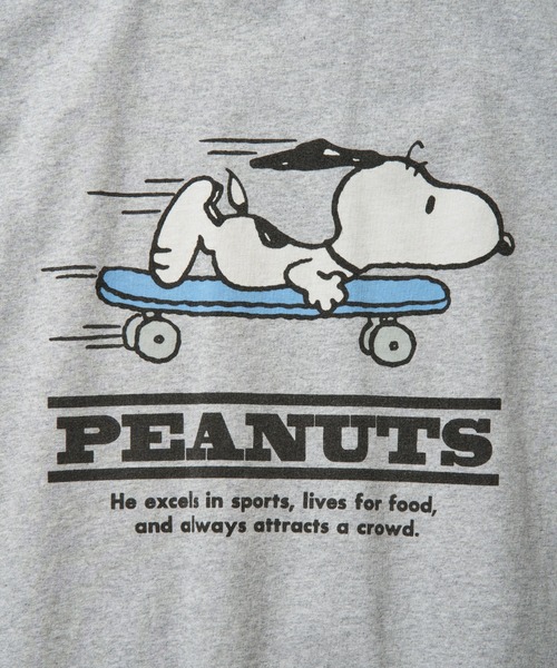 NutmegMills（ナツメグミルズ）の「【NUTMEG/ナツメグ】　PeanutsスケボーＴ（Tシャツ/カットソー・メンズ・チャコール/ブラック/ネイビー/グレー/ホワイト・LL/M/L）」の20枚目の写真